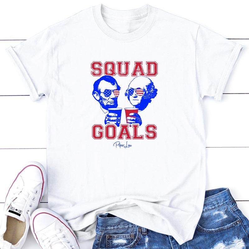 Squad Goals Apparel, Proudly Printed In The USA, Tee / Tank / V Neck Gray / White / Blue / Hot Pink / Orange, #sassy...