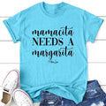 Mamacita Needs A Margarita Apparel, Proudly Printed In The USA, Tee / Tank / V Neck Gray / White / Blue / Hot Pink /...