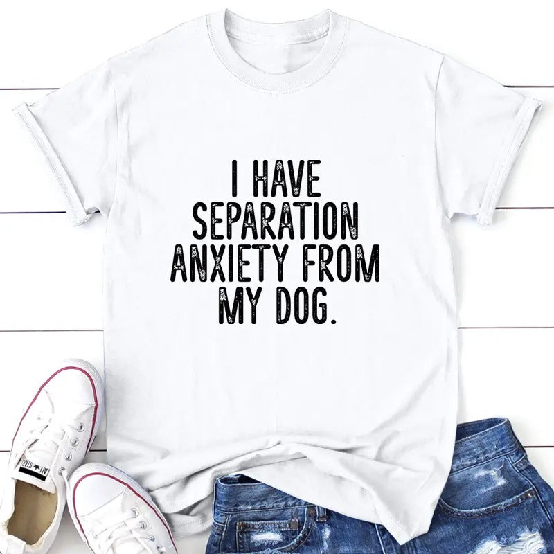 I Have Separation Anxiety My Dog Printed USA Tank V Neck Gray White Blue Hot Pink Orange #Sassy #Cute #Blackprint T-Shirts, Hoodie, Sweatshirt