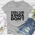 Kinda Care Kinda Don'T Proudly Printed USA Tank V Neck Gray White Blue Hot Pink Orange #Sassy #Cute #Blackprintstyle{N002}2 T-Shirts, Hoodie, Sweatshirt