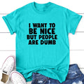 I Want To Be Nice Apparel, Proudly Printed In The USA, Tee, Gray / White / Blue / Orange, #sassy #cute Hoodie, Sweatshirt