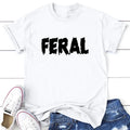 Feral Black Print Apparel, Proudly Printed In The USA, Tee, Gray / White / Blue / Orange, #sassy #cute Hoodie, Sweatshirt