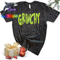 Orca Glitter Puff GRINCHY Black Leopard Unisex T-shirt ~ Christmas ~ Women Apparel Hoodie, Sweatshirt | GrindPrints.com