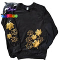 Orca ~ AUTUMN LEAVES Unisex Sweatshirt with Puff ~ Small - 4XL T-Shirts, Hoodie | GrindPrints.com