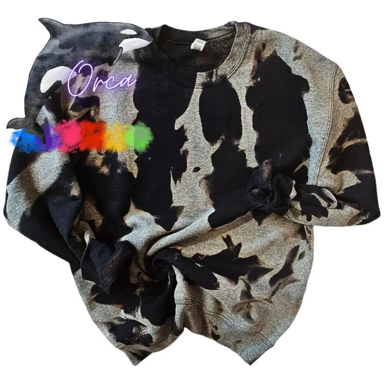 Orca ~ Bleached Unisex Sweatshirts ~ Small - 4XL Womenswear T-Shirts, Hoodie | GrindPrints.com