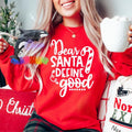 Orca ~ DEAR SANTA, DEFINE GOOD Unisex Sweatshirt with Puff ~ Small - 4XL Womenswear T-Shirts, Hoodie | GrindPrints.com