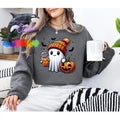 Orca ~ Halloween Cute Ghost Sweatshirts ~ Unisex Sizing ~ Small - 4XL ~ Pullover crewneck Womenswear Comfortable...