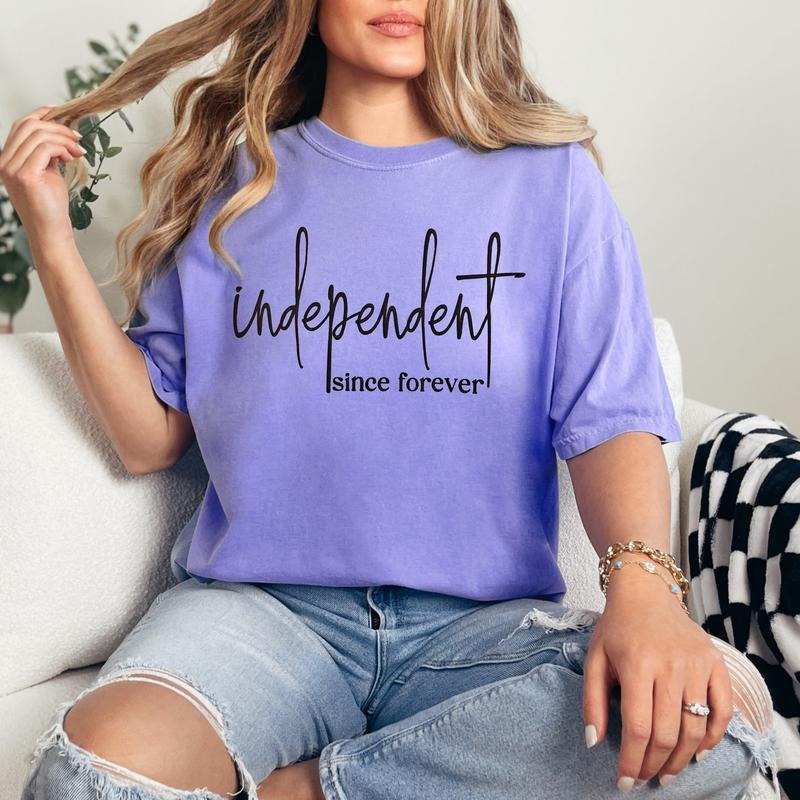 Orca ~ PUFF "INDEPENDENT SINCE FOREVER" Adult Comfort colors T-shirt Womenswear Comfortable Fit Hoodie, Sweatshirt