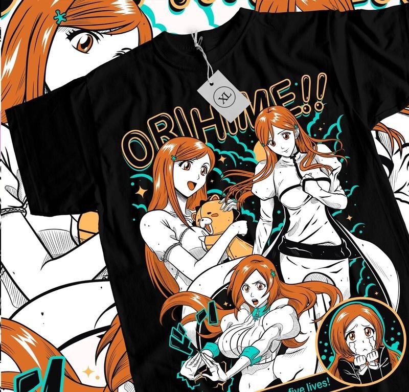 Orihime Inoue T-Shirt S-4XL Zaraki Kenpachi Bleach Anime Ichigo Aizen Shirt Tshirt S-4XL Hoodie, Sweatshirt | GrindPrints.com