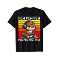 Otter Gamer Pew Funny Video Games Vintage Men T-Shirt Made in USA Hoodie, Sweatshirt | GrindPrints.com