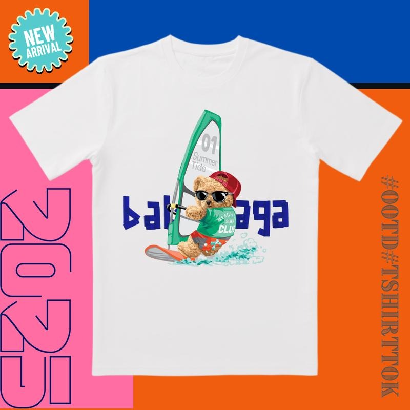 Summer Must-Have! 'Sail Bear' 3D Cut Tee |   Red Hat & Green Shirt + Nautical Theme |   Trendy All-Day Style for...