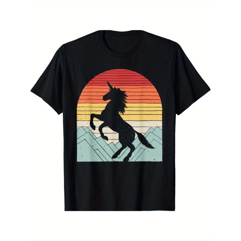 Outdoor men's clothing everything high quality, vintage unicorn silhouettes T-shirt Made in USA Hoodie, Sweatshirt