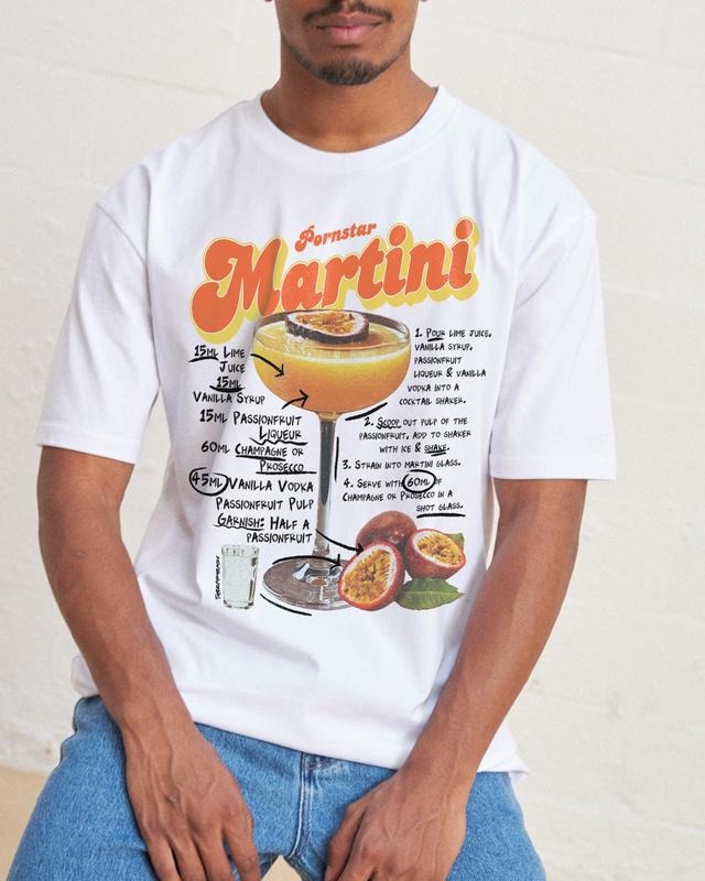 P0RNSTAR MARTINI T-SHIRT, Men Summer Fashion Cotton, Cotton Menswear, S to 3XL Soft Top Hoodie, Sweatshirt | GrindPrints.com