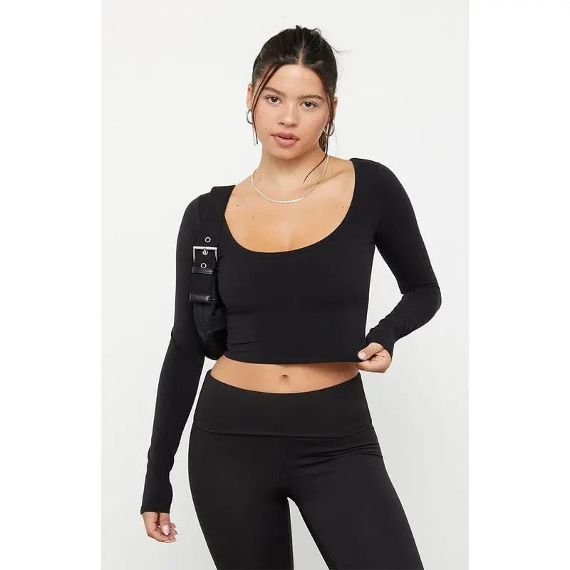 PAC 1980 Women's Active Christy Long Sleeve Crop Topstyle{n002}2 T-Shirts, Hoodie, Sweatshirt | GrindPrints.com