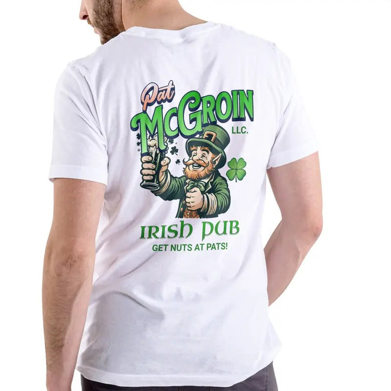 PAT MCGROIN IRISH PUB T Shirt, Unisex Cotton Casual Menswear Hoodie, Sweatshirt | GrindPrints.com