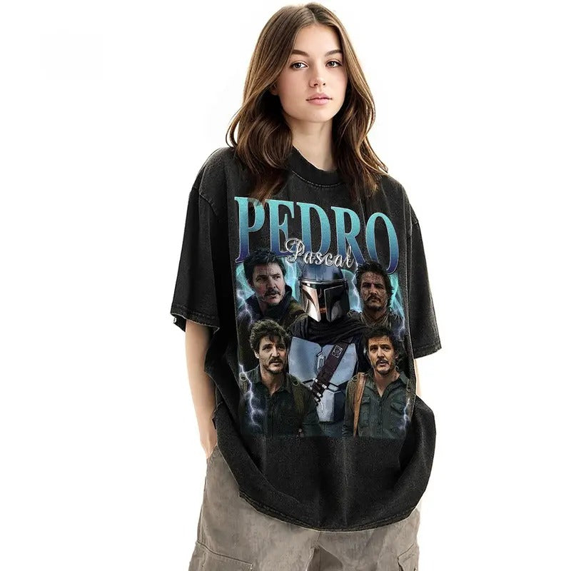PEdro P4sc4l Vintage Unisex Shirt, Actor Homage tee, 90s retro design graphic T-Shirt: Ideal Gift for Him and Her Hoodie,...
