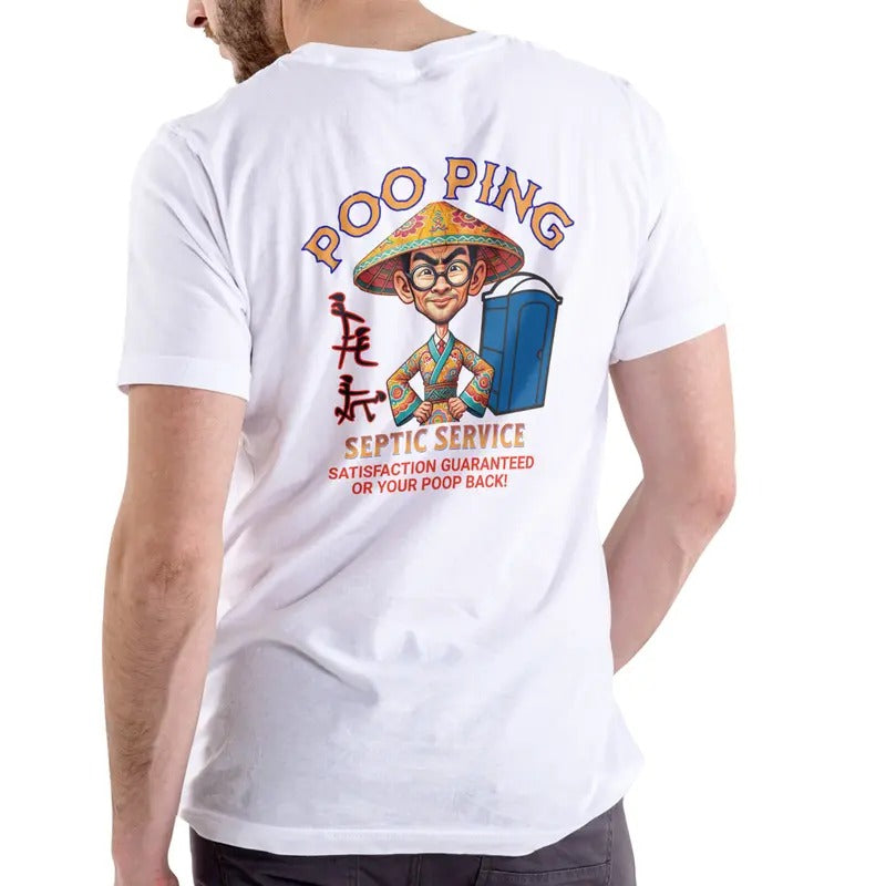 POO PING SEPTIC SERVICE T Shirt, Unisex, Cotton Menswear Soft Hoodie, Sweatshirt | GrindPrints.com