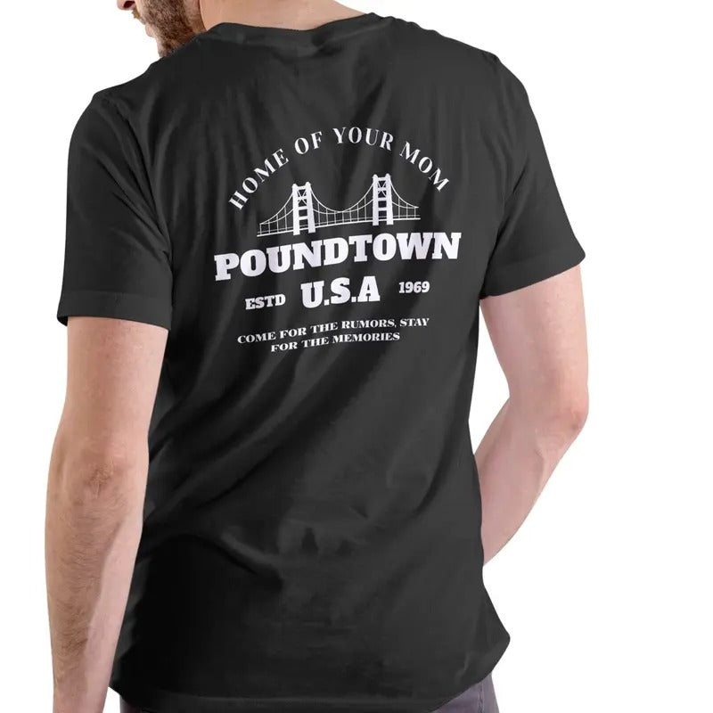 POUNDTOWN USA HOME YOUR MOM Cotton Casual Menswear T-Shirts, Hoodie, Sweatshirt