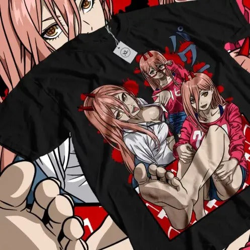 POWER T-Shirt Chainsaw Man Makima Denji Anime Manga Waifu Sweater Gift Shirt Hoodie, Sweatshirt | GrindPrints.com