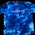 POWHERFUL Blue Tie Dye T-shirt (Unisex) SMALL TO 5X Cotton Hoodie, Sweatshirt | GrindPrints.com