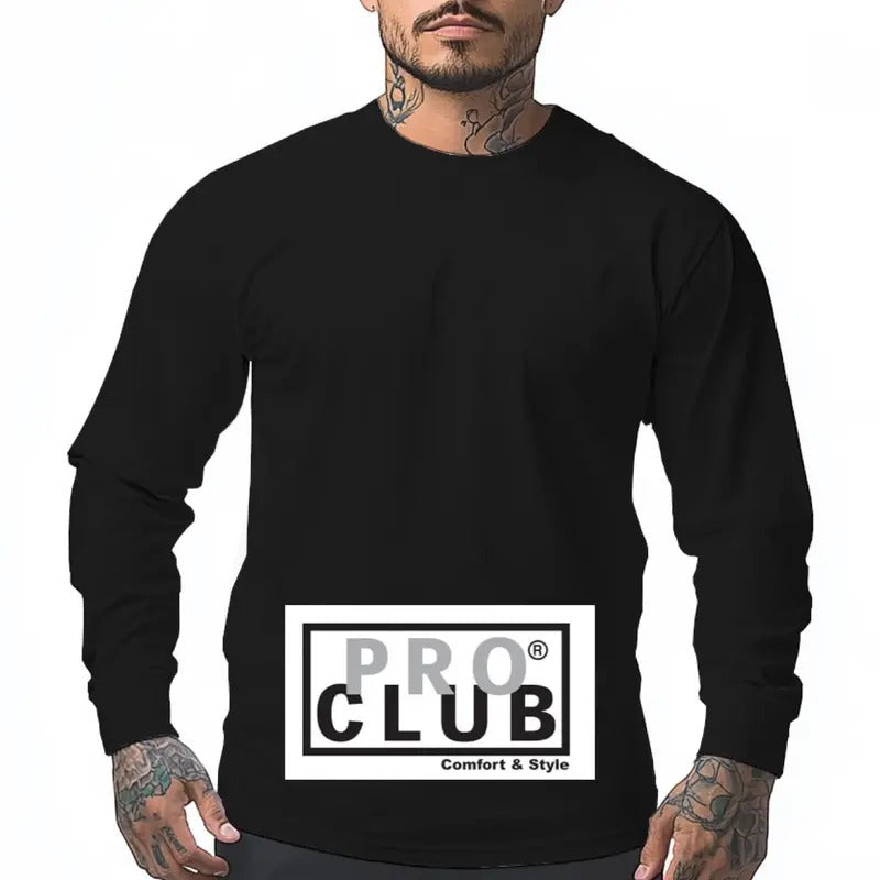PROCLUB Heavyweight Long Sleeve T Shirts for Men Hoodie, Sweatshirt | GrindPrints.com
