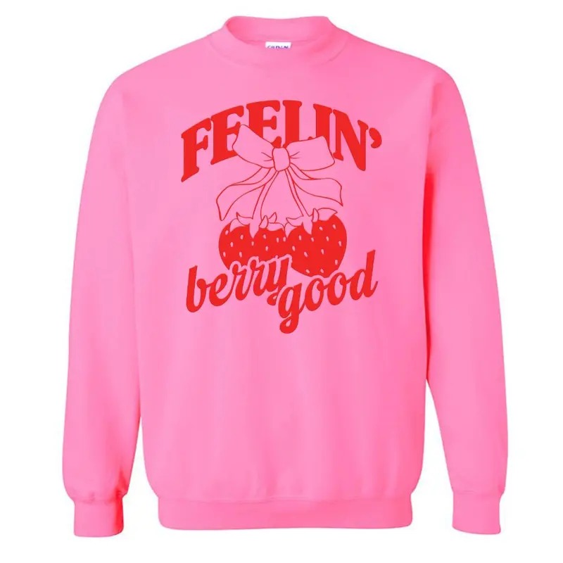PUFF 'Berries & Bows' Lightweight Sweatshirt T-Shirts, Hoodie | GrindPrints.com