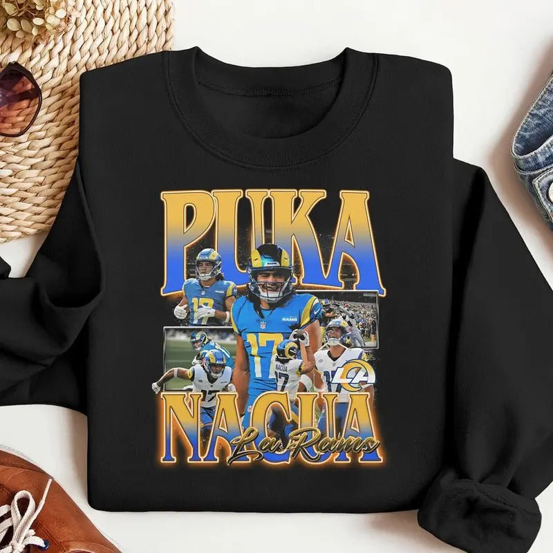 PUKA NACUA Sweatshirt- for Men and Women - Casual Classic Cotton - Fashion Top for Daily Wear - for Rams Fans, For Men,...