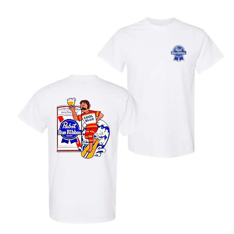 Pabst Blue Ribbonn Shirt, Retro Beer Shirt, Drinking PBR Shirt For Men Women Hoodie, Sweatshirt | GrindPrints.com