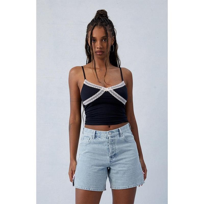 PacSun Women's Light Indigo Bow High Waisted Relaxed Jorts T-Shirts, Hoodie, Sweatshirt | GrindPrints.com