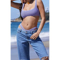 PacSun Women's Purple Bianca Scrunch Square Neck Cropped Bikini Top T-Shirts, Hoodie, Sweatshirt | GrindPrints.com