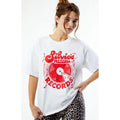 PacSun Women's Silvio's Pizza Records Oversized T-Shirt Hoodie, Sweatshirt | GrindPrints.com