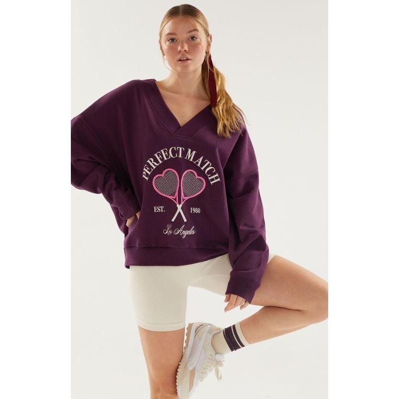 PacSun Women's Valentine V-Neck Sweatshirt T-Shirts, Hoodie | GrindPrints.com