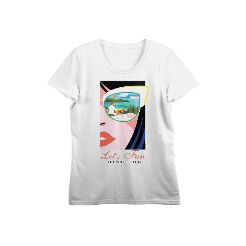 PacSun Women's White Lotus Half Face T-Shirt Hoodie, Sweatshirt | GrindPrints.com