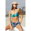 Pacsun Women's Blue & Green Striped California Tank Bikini Top T-Shirts, Hoodie, Sweatshirt | GrindPrints.com