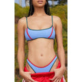 Pacsun Women's Blue Aster Ribbed Contrast Tank Bikini Top T-Shirts, Hoodie, Sweatshirt | GrindPrints.com