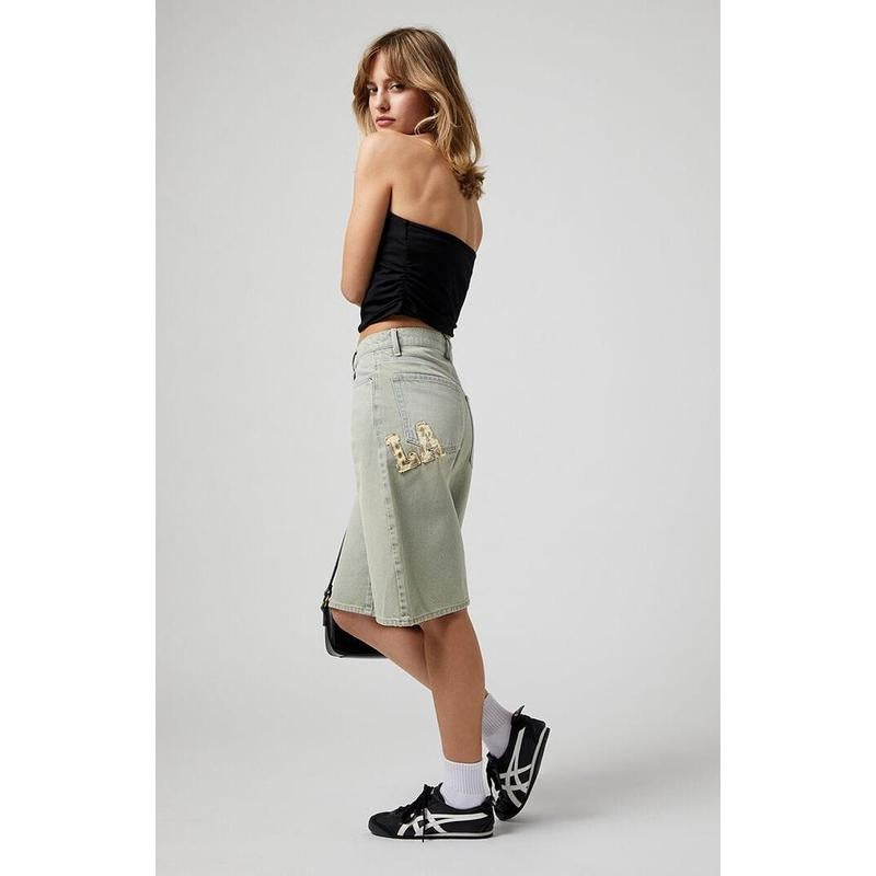 Pacsun Women's Leopard LA Extreme Denim Jorts T-Shirts, Hoodie, Sweatshirt | GrindPrints.com