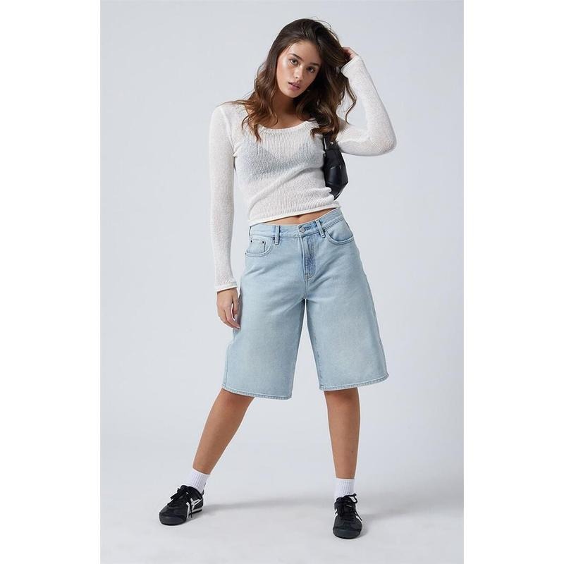 Pacsun Women's Light Indigo Extreme Jorts T-Shirts, Hoodie, Sweatshirt | GrindPrints.com