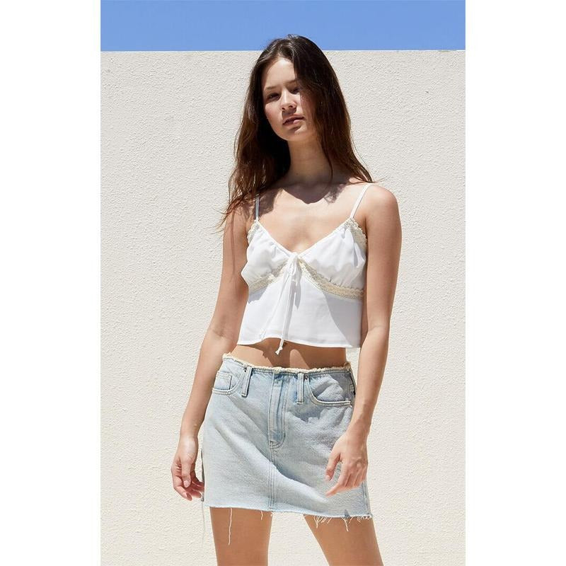 Pacsun Women's Light Indigo Low Rise Frayed Denim Mini Skirt - Multicolor T-Shirts, Hoodie, Sweatshirt | GrindPrints.com