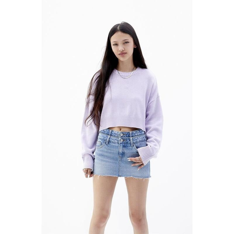Pacsun Women's Medium Indigo Low Rise Double Waistband Denim Mini Skirt - Multicolor T-Shirts, Hoodie, Sweatshirt