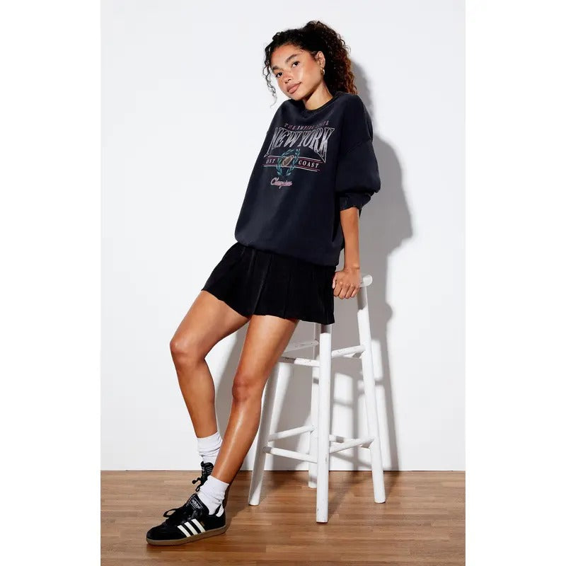 Pacsun Women's New York Football Crew Neck Sweatshirt T-Shirts, Hoodie | GrindPrints.com