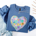 Painted Heart, Pastels, Easter, Bunny, Jesus, Rabbit, Holiday Sweatshirt, Crew Neck, Women's, Crewneck T-Shirts, Hoodie