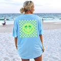 Palm Tree Smily Shirt Coconut Girl Clothes Preppy Summer Oversized Beach Tee Vsco Girl Aesthetic Shirt For Teens Words On...