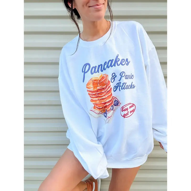 Pancakes Graphic Top T-Shirts, Hoodie, Sweatshirt | GrindPrints.com