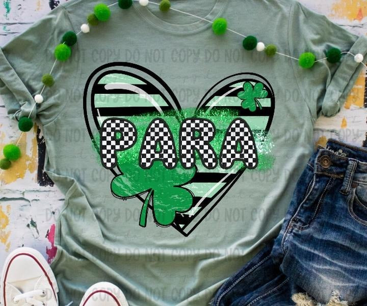 Para Clover Heart DTF Transfers - THIS IS NOT A SHIRT Hoodie, Sweatshirt | GrindPrints.com