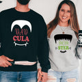 Parents Halloween Sweatshirt, Halloween Dad Cula and Mom Ster Hoodie, Matching Couples Halloween Party Sweatshirts, Wife...