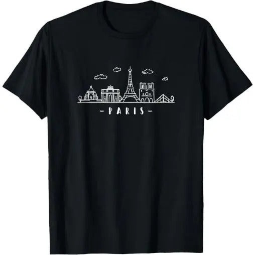 Paris France Capital-City Skyline Eiffel-Tower paris lovers T-Shirt Made in USA Hoodie, Sweatshirt | GrindPrints.com