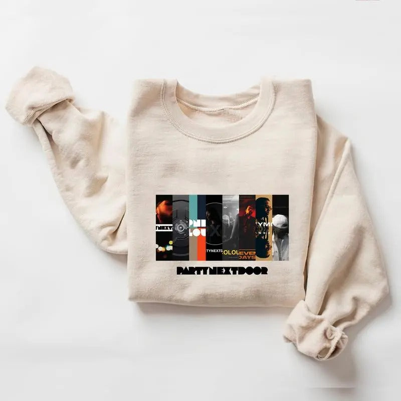 PartyNextDoor Albums T-Shirt, Rapper Vintage Sweatshirt Hoodie T-shirt Menswear Print | GrindPrints.com