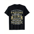 Pastor Preaching Bible Congregation Cotton Summer Pattern Men's T-shirt