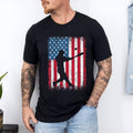 Patriotic Baseball 4th July USA American Flag 100% Cotton Top Menswear T-Shirts, Hoodie, Sweatshirt