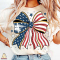 Patriotic Bow, American Flag, 4th of July Bow Print Tshirt Hoodie, Sweatshirt | GrindPrints.com